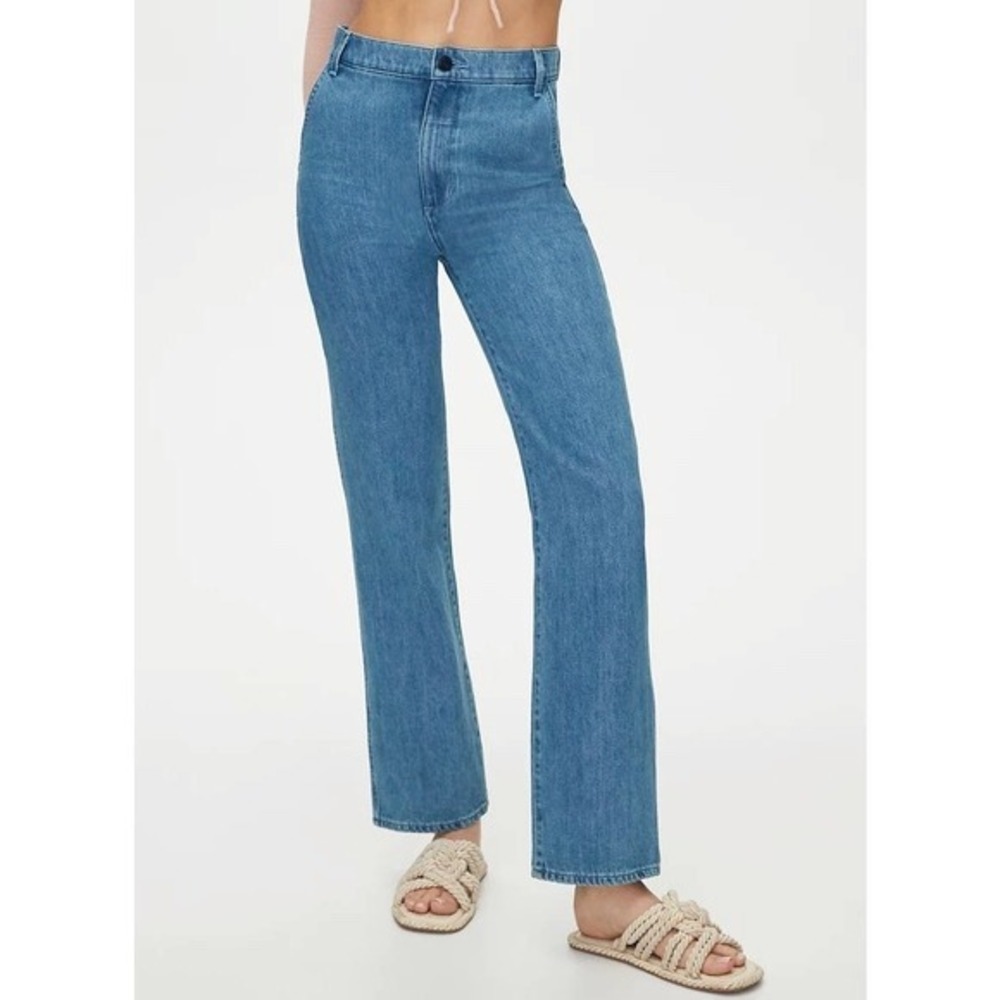 Aritzia Wilfred Free Cades Trouser Jeans Straight Leg Medium Blue 4 Summer